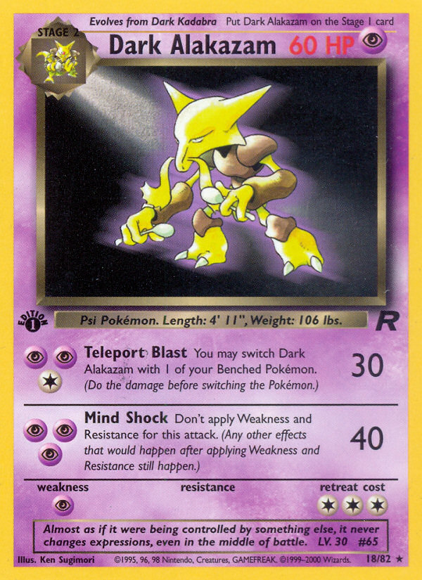 Dark Alakazam - 18/82 - Team Rocket