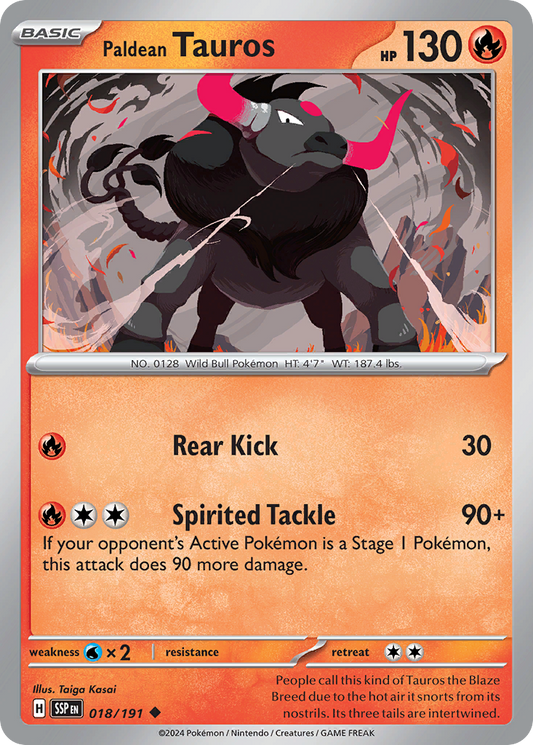 Paldean Tauros - 018/191 - Surging Sparks