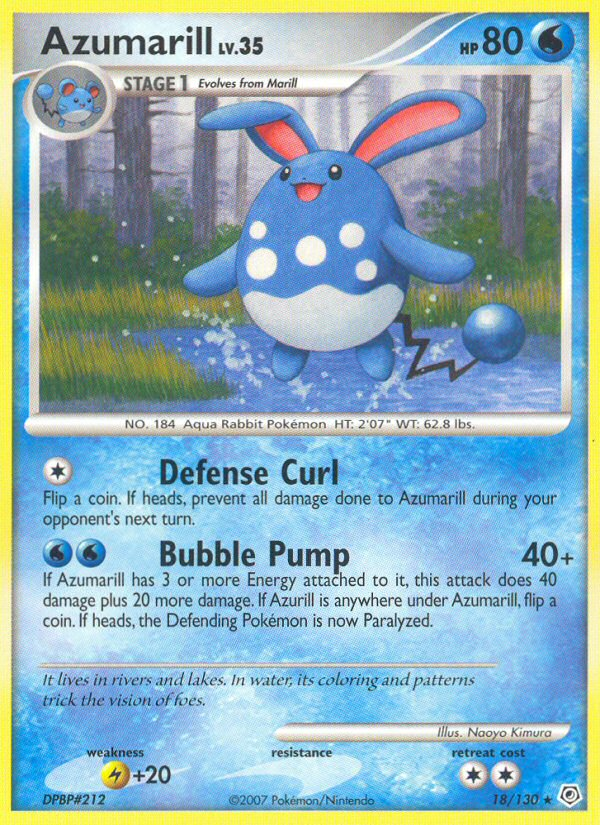 Azumarill - 018/130 - Diamond & Pearl