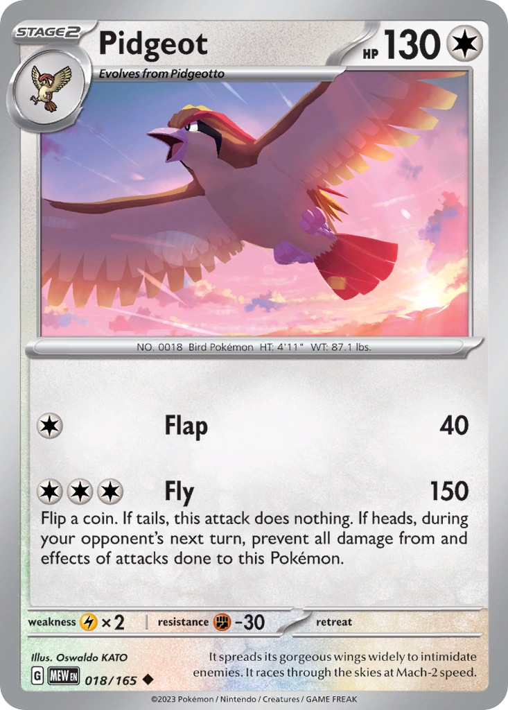 Pidgeot - 018/165 - 151