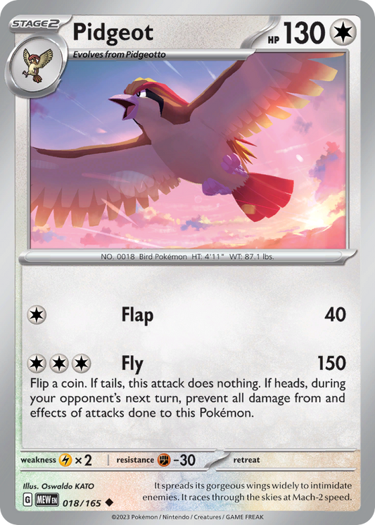 Pidgeot - 018/165 - 151