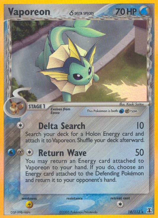 Vaporeon ? - 018/113 - Delta Species