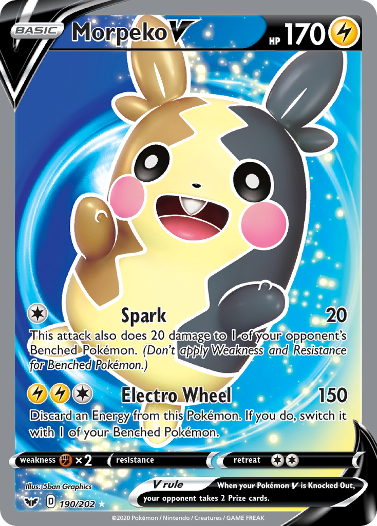 Morpeko V - 190/202 - Sword & Shield