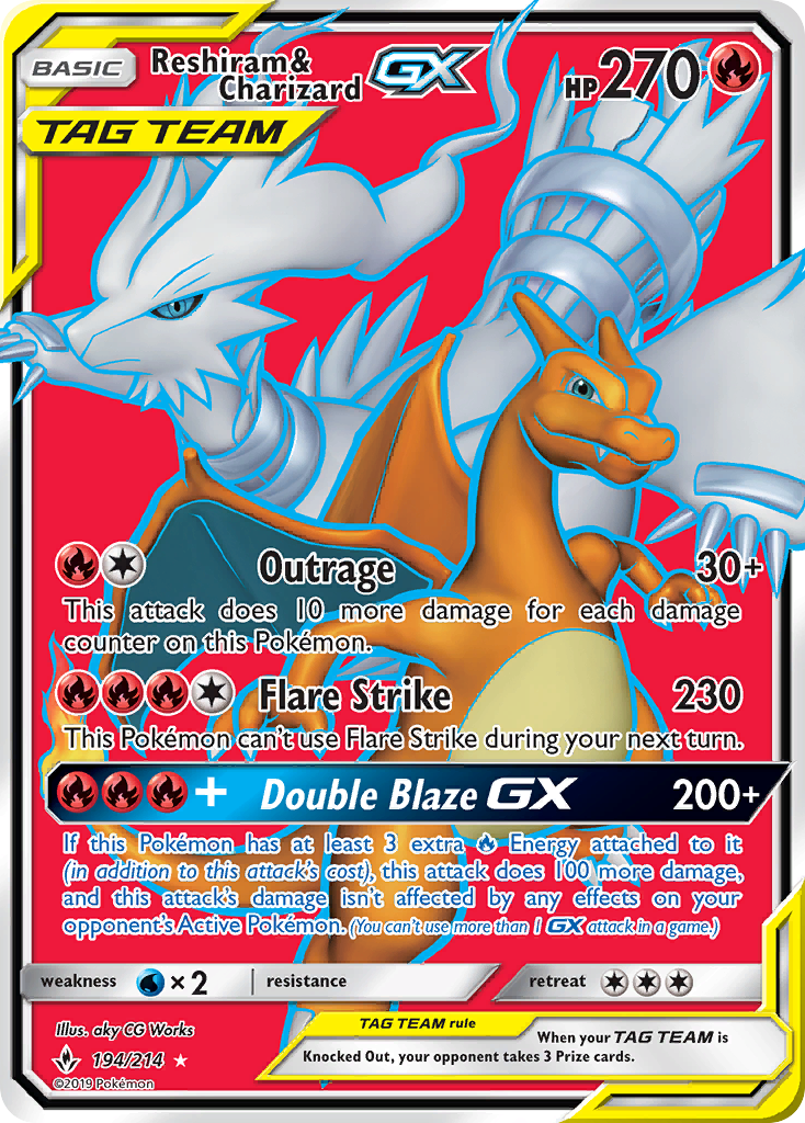 Reshiram & Charizard-GX - 194/214 - Unbroken Bonds