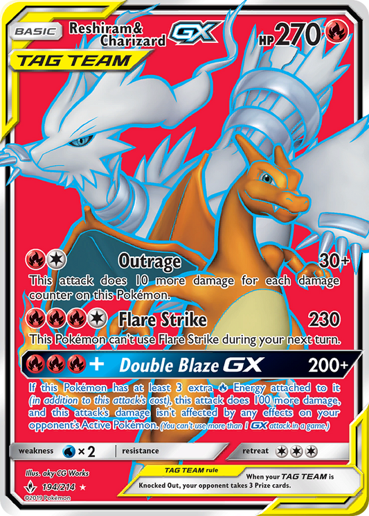 Reshiram & Charizard-GX - 194/214 - Unbroken Bonds