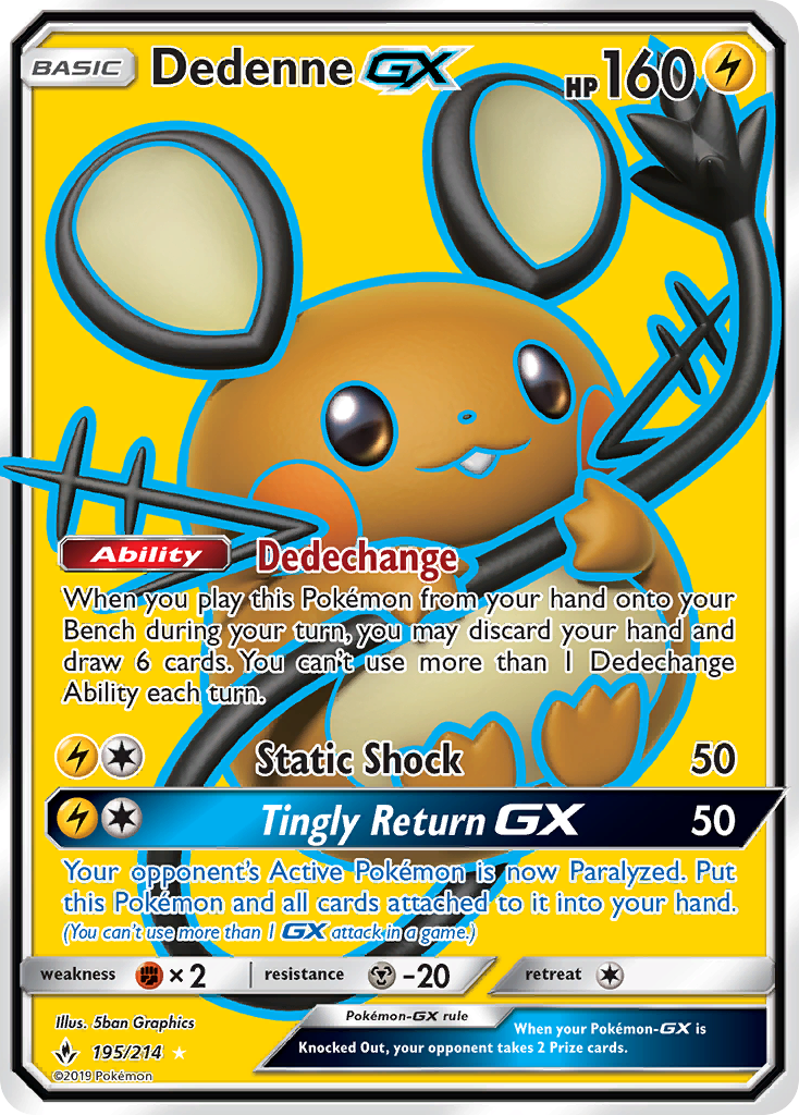 Dedenne-GX - 195/214 - Unbroken Bonds