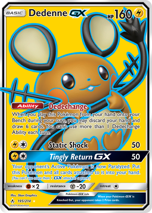 Dedenne-GX - 195/214 - Unbroken Bonds