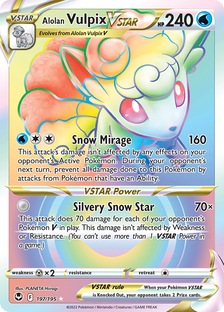 Alolan Vulpix VSTAR - 197/195 - Silver Tempest