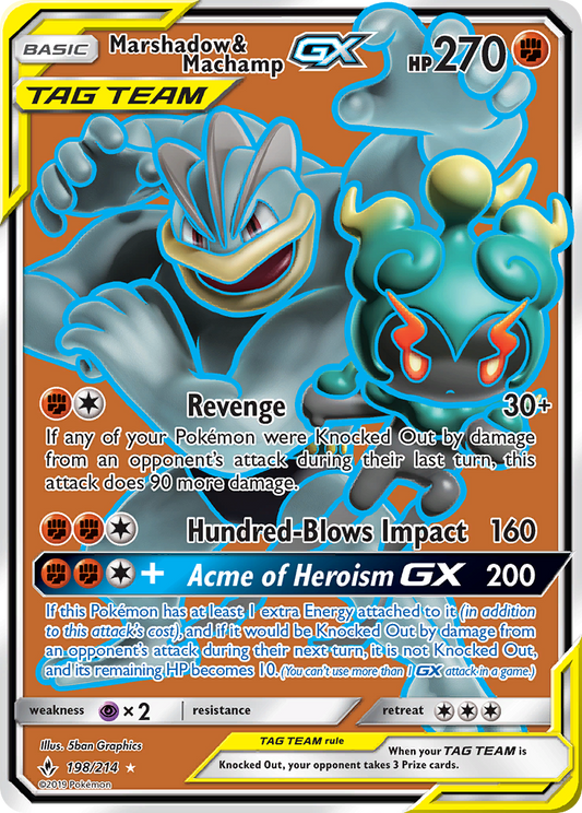 Marshadow & Machamp-GX - 198/214 - Unbroken Bonds