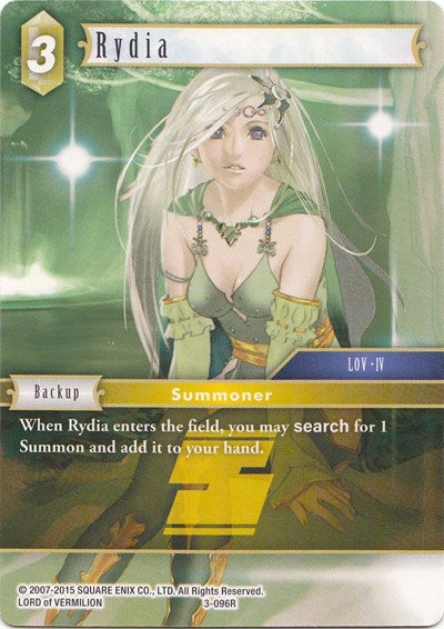 Rydia - 3-096R - Rare - Deck Exclusive Cards