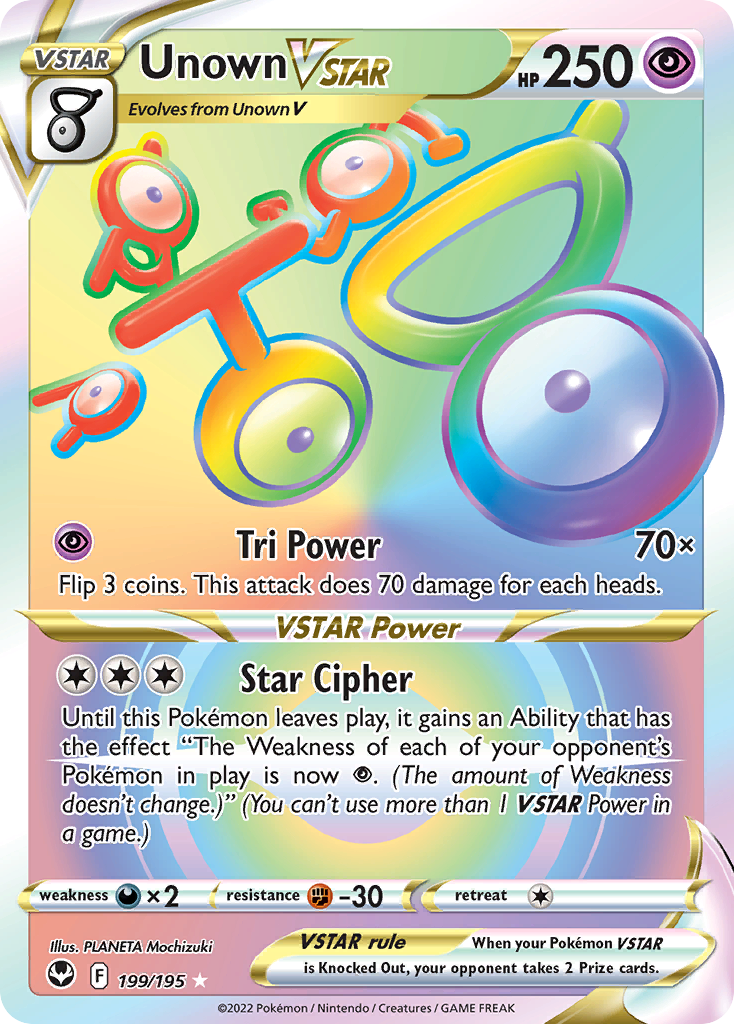 Unown VSTAR - 199/195 - Silver Tempest