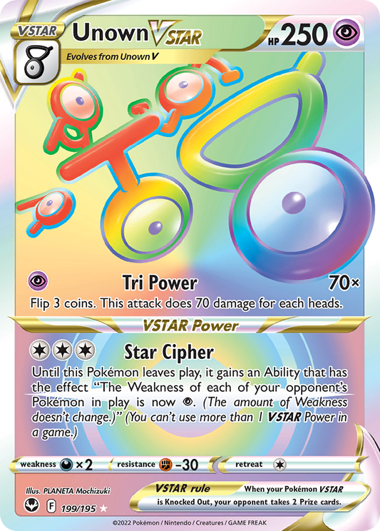 Unown VSTAR - 199/195 - Silver Tempest