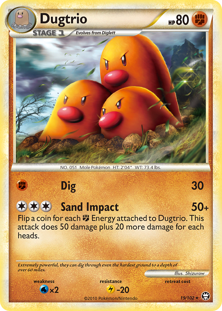 Dugtrio - 019/102 - HS—Triumphant