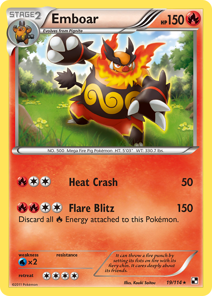 Emboar - 019/114 - Black & White