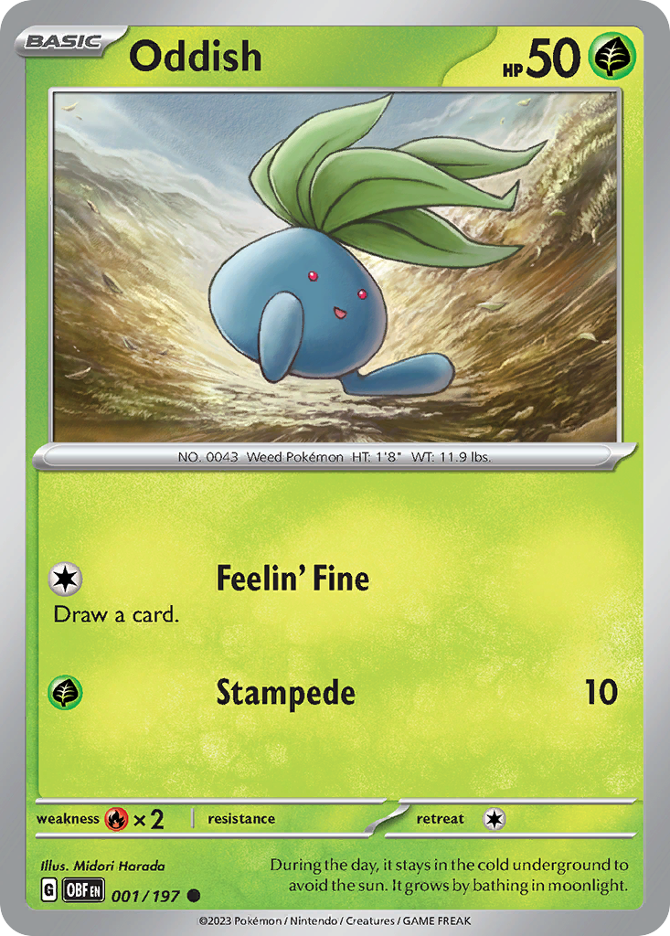 Oddish - 001/197 - Obsidian Flames