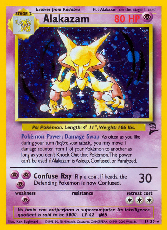 Alakazam - 001/130 - Base Set 2