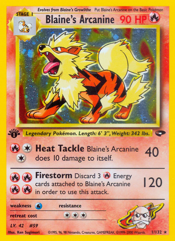 Blaine's Arcanine - 001/132 - Gym Challenge