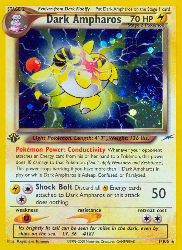 Dark Ampharos - 001/105 - Neo Destiny