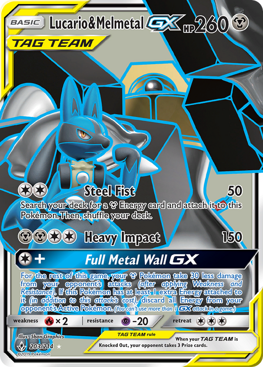 Lucario & Melmetal-GX - 203/214 - Unbroken Bonds