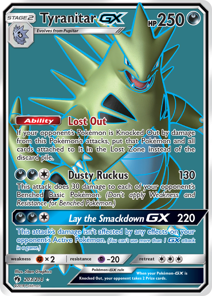 Tyranitar-GX - 203/214 - Lost Thunder