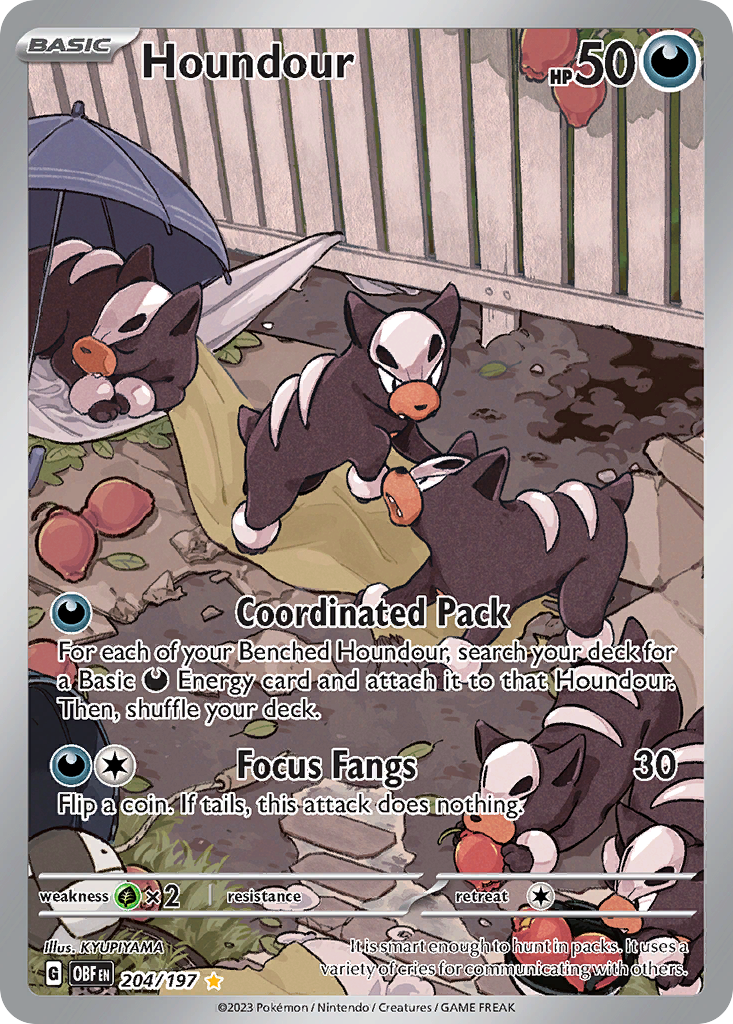 Houndour - 204/197 - Obsidian Flames