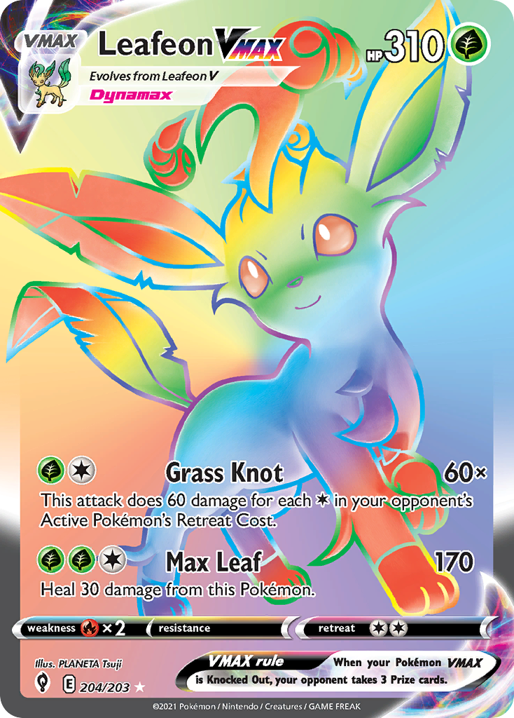 Leafeon VMAX - 204/203 - Evolving Skies