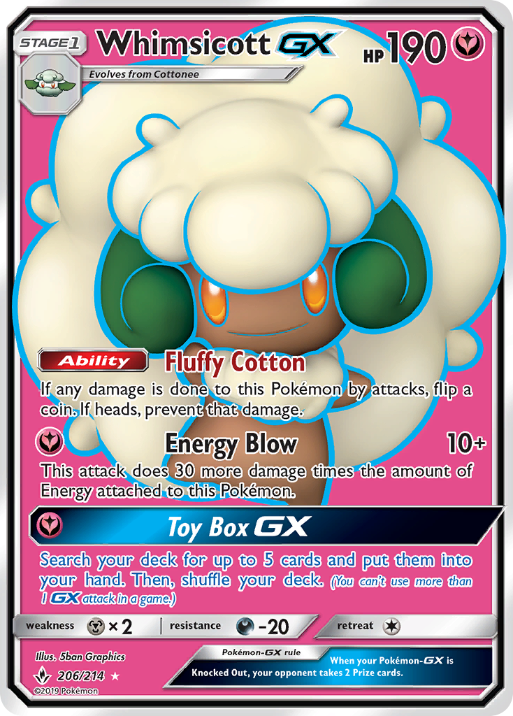 Whimsicott-GX - 206/214 - Unbroken Bonds