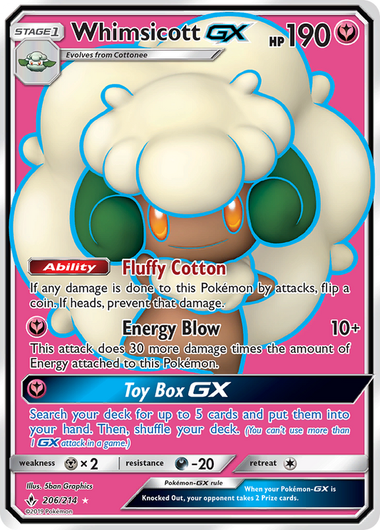 Whimsicott-GX - 206/214 - Unbroken Bonds