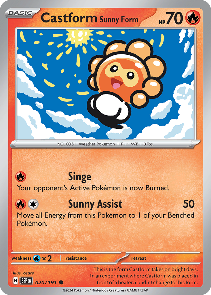 Castform Sunny Form - 020/191 - Surging Sparks