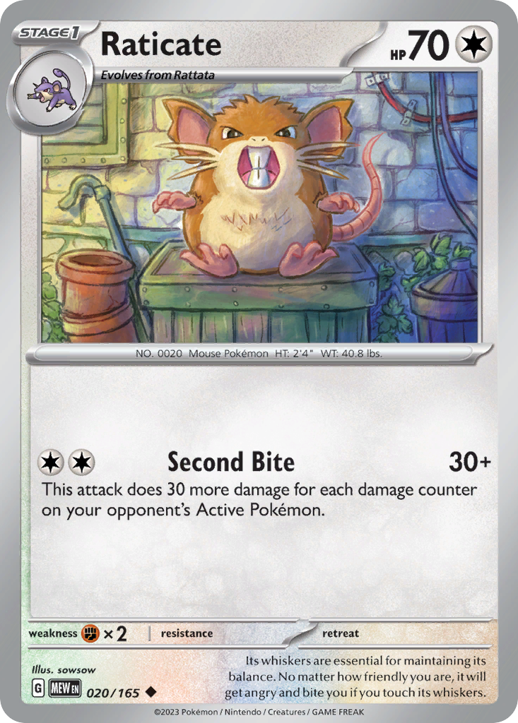 Raticate - 020/165 - 151