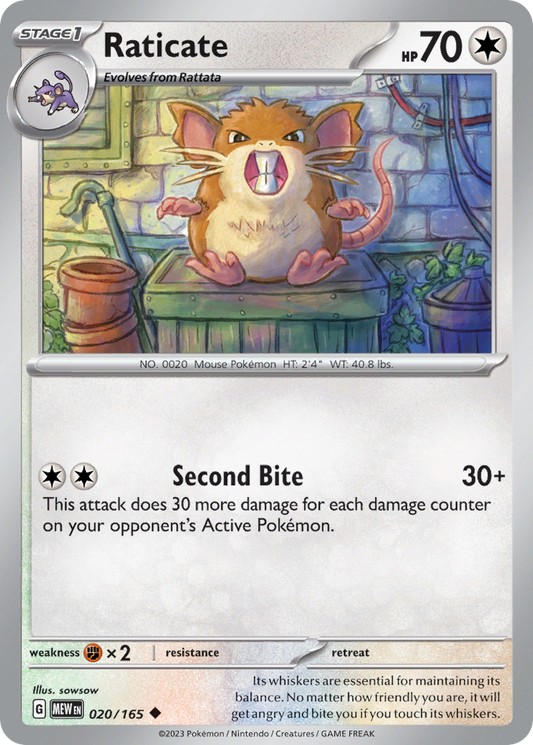 Raticate - 020/165 - 151