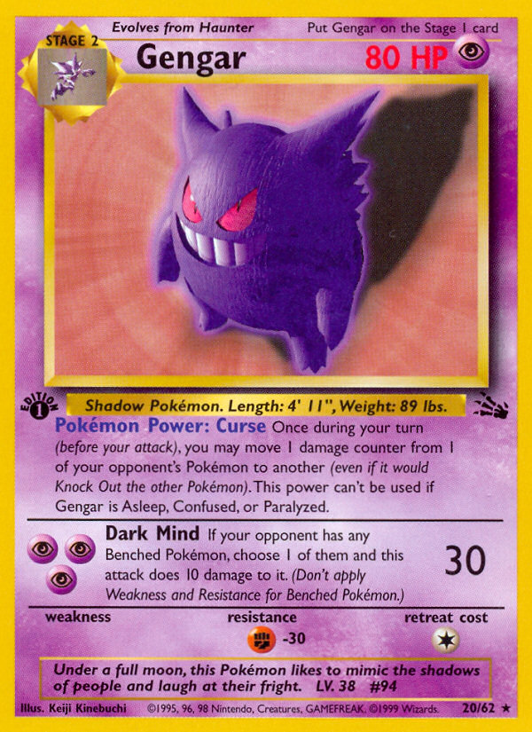 Gengar - 20/62 - Fossil