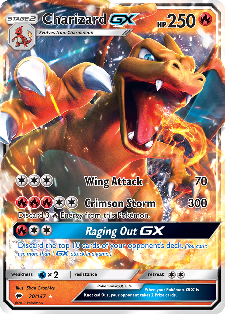 Charizard-GX - 020/147 - Burning Shadows