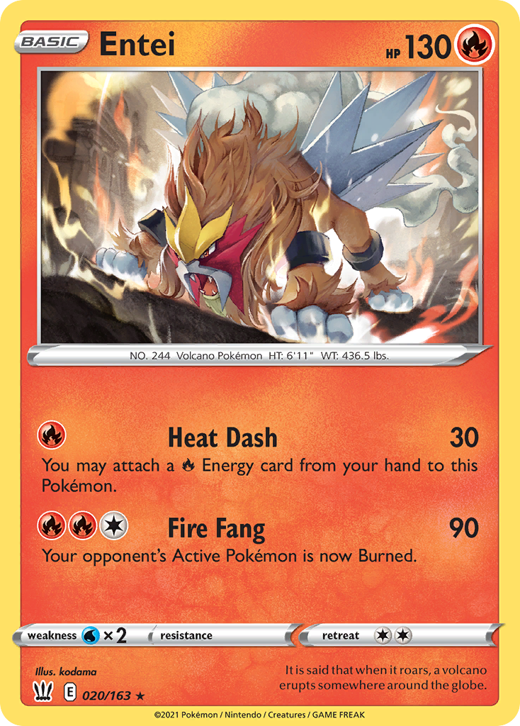 Entei - 020/163 - Battle Styles