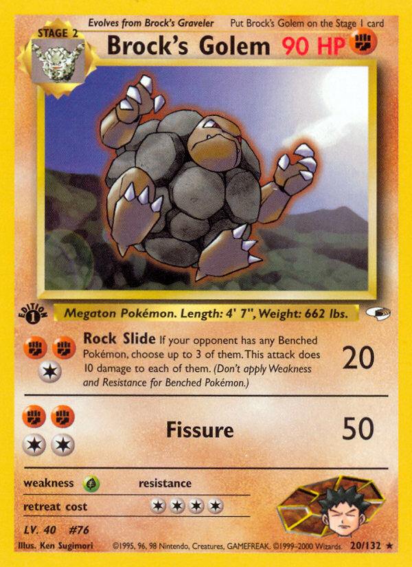 Brock's Golem - 020/132 - Gym Heroes