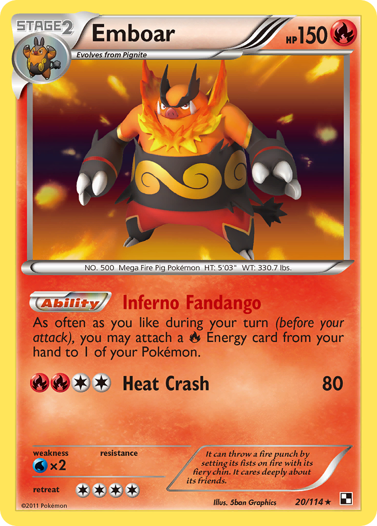 Emboar - 020/114 - Black & White