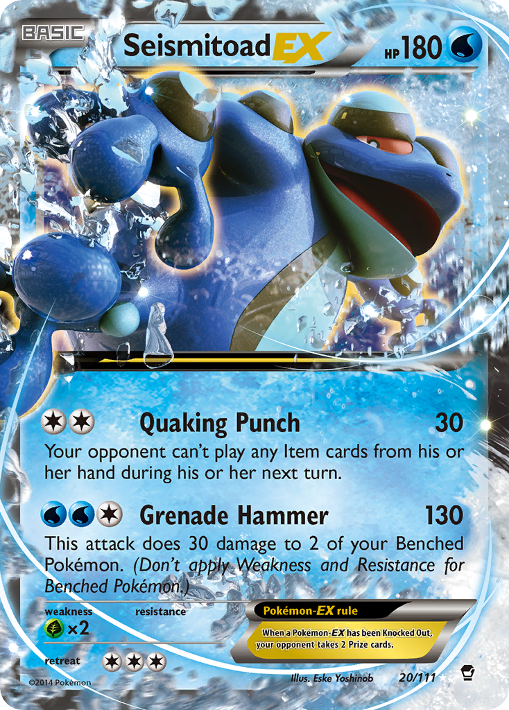 Seismitoad-EX - 020/111 - Furious Fists