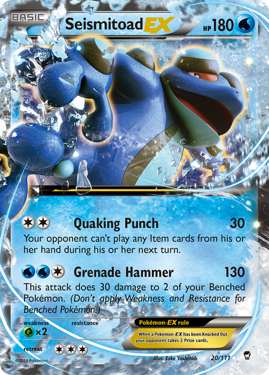 Seismitoad-EX - 020/111 - Furious Fists