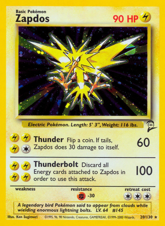 Zapdos - 020/130 - Base Set 2