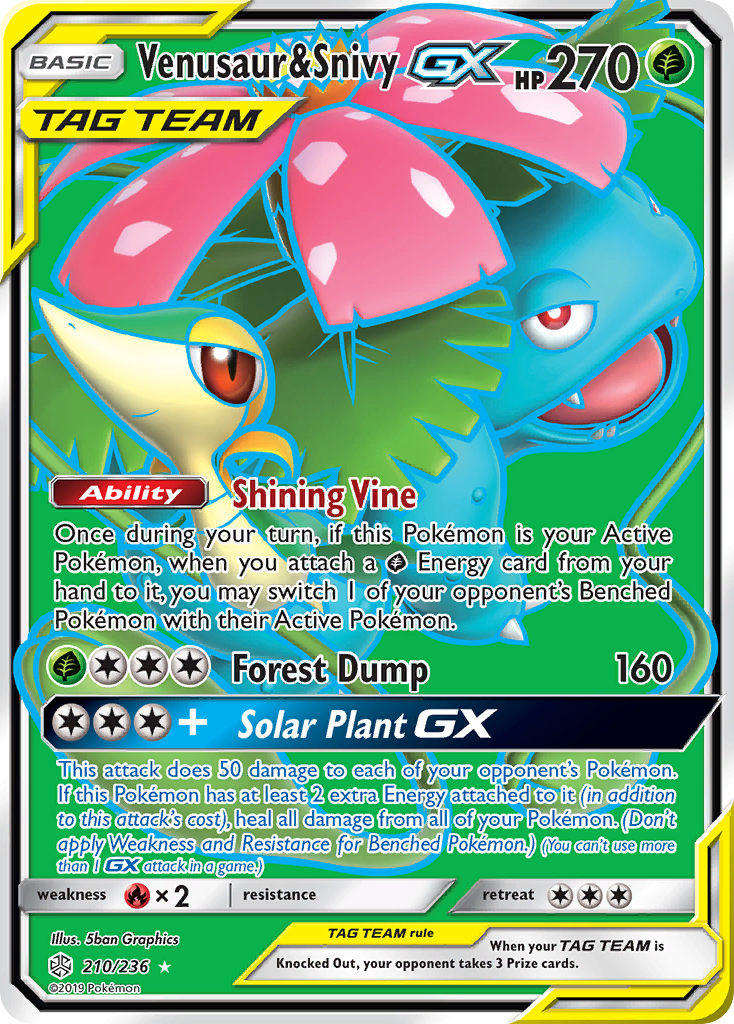 Venusaur & Snivy-GX - 210/236 - Cosmic Eclipse