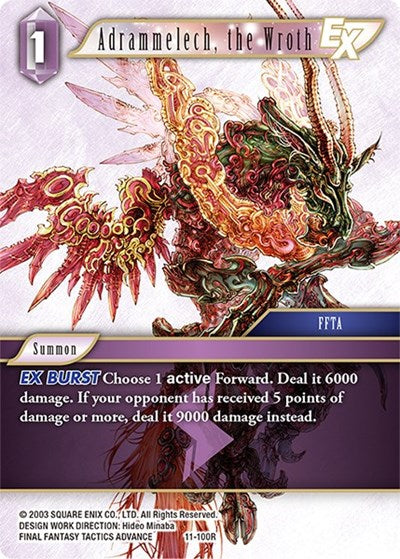 Adrammelech, the Wroth EX - 11-100R - Rare - Opus XI