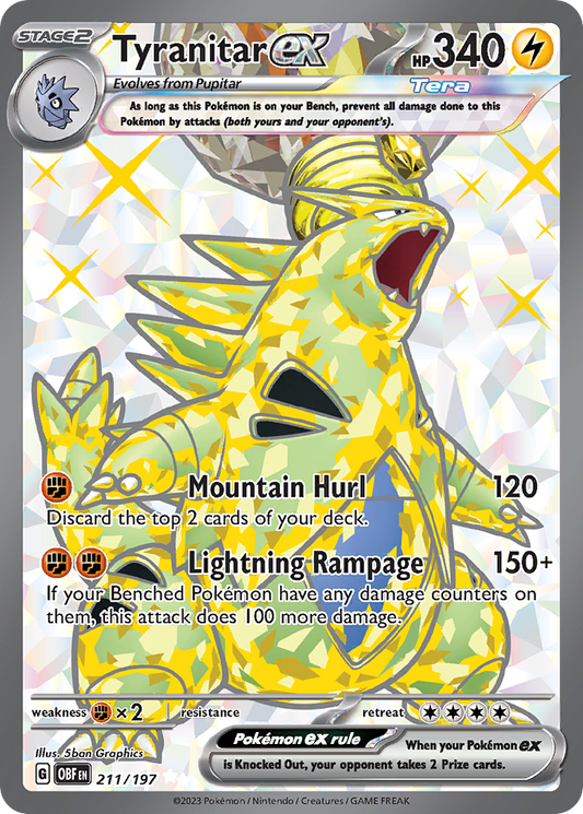 Tyranitar ex - 211/197 - Obsidian Flames