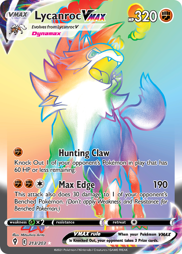 Lycanroc VMAX - 213/203 - Evolving Skies