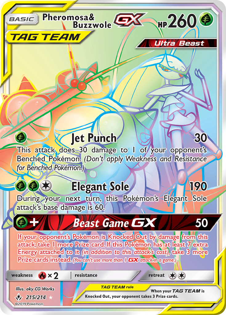 Pheromosa & Buzzwole-GX - 215/214 - Unbroken Bonds