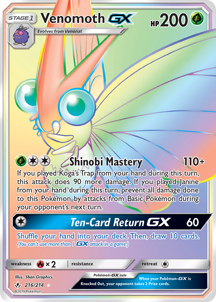 Venomoth-GX - 216/214 - Unbroken Bonds