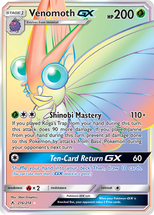 Venomoth-GX - 216/214 - Unbroken Bonds