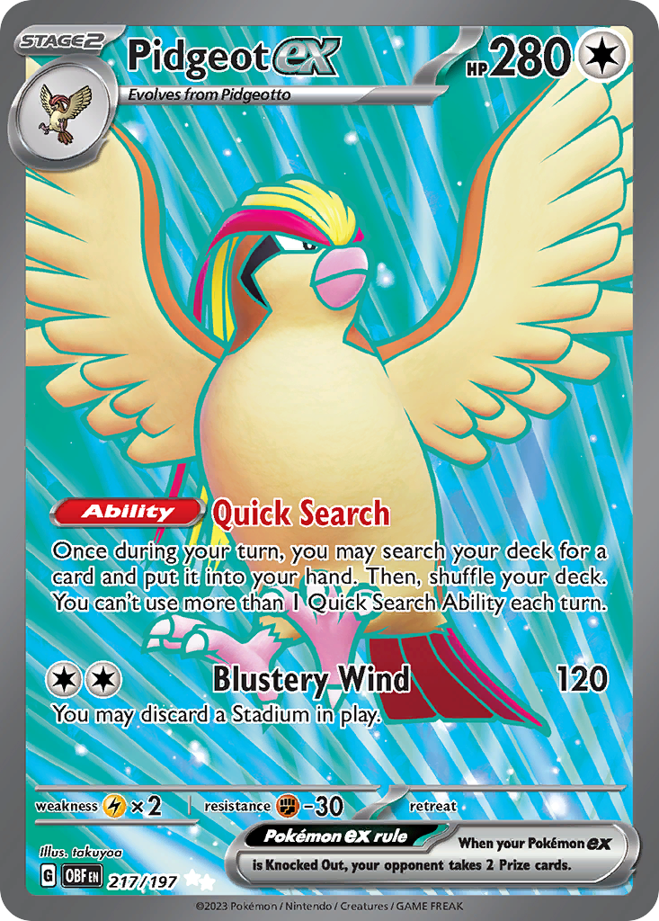 Pidgeot ex - 217/197 - Obsidian Flames