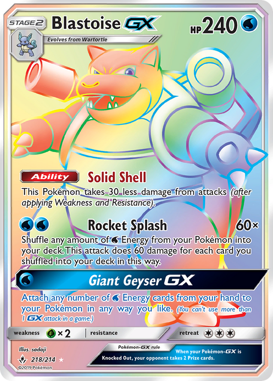 Blastoise-GX - 218/214 - Unbroken Bonds