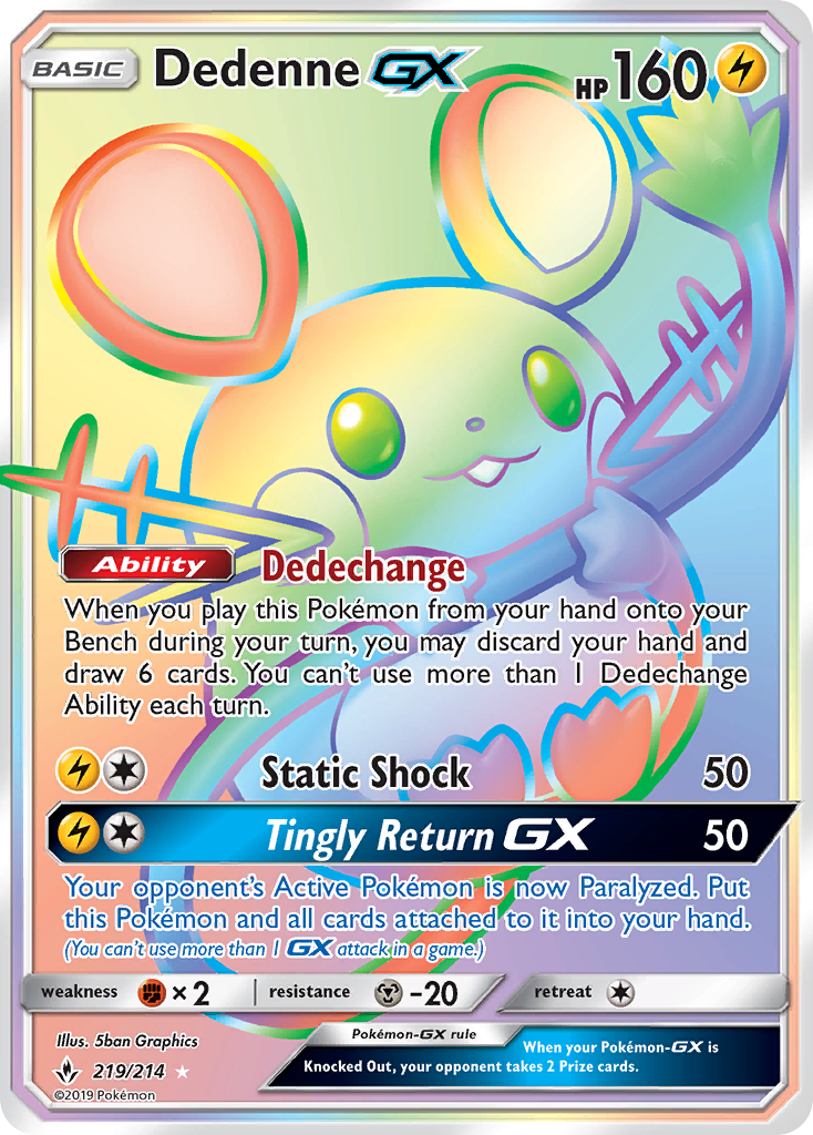 Dedenne-GX - 219/214 - Unbroken Bonds