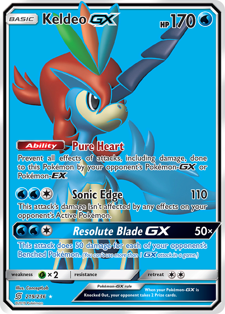 Keldeo-GX - 219/236 - Unified Minds